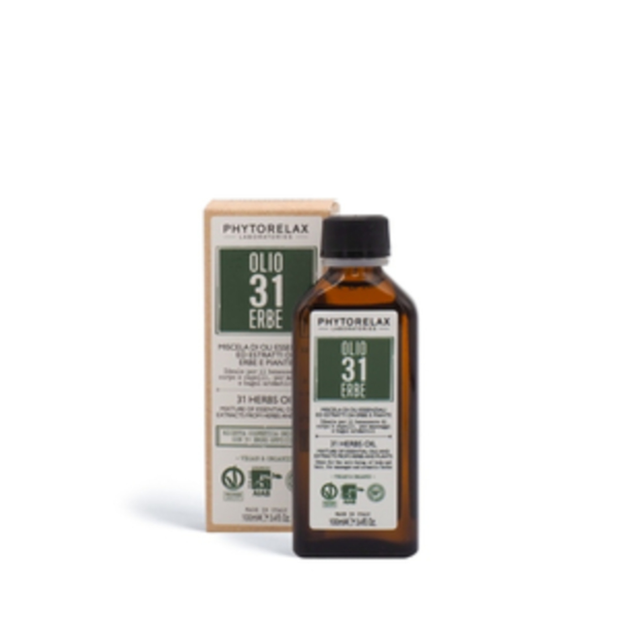 100 ML Phytorelax OLIO 31 ERBE Miscela Di Oli Essenziali Ed Estratti Da Erbe E Piante 1 di 2