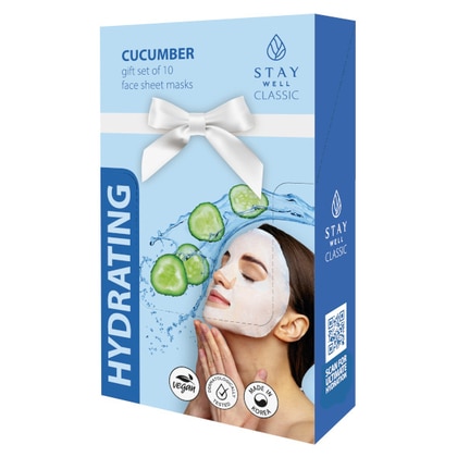 10x22g Stay Well CLASSIC MASK CUCUMBER HYDRATING Cofanetto Regalo  1 di 2 