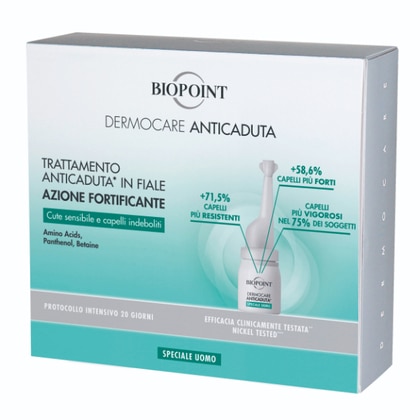 1 PCS Biopoint DERMOCARE ANTICADUTA Trattamento Uomo Anticaduta in Fiale  1 di 2 