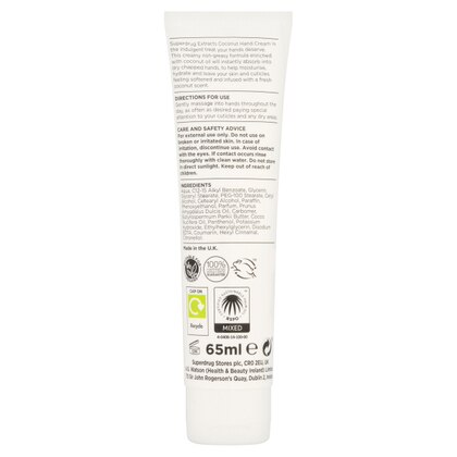 65 ML Superdrug Extracts COCONUT HAND CREAM Crema Mani al Cocco  1 di 2 