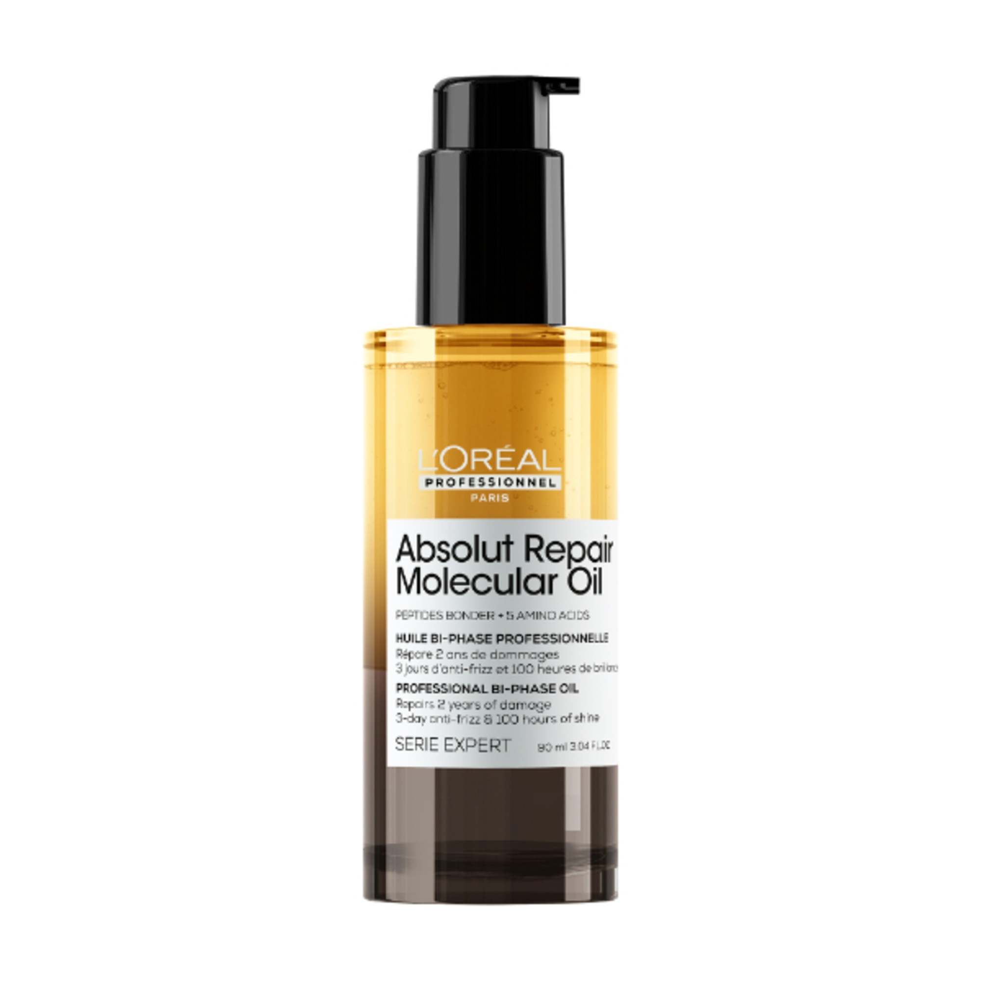 90 ML L'Oreal Professionnel ABSOLUT REPAIR MOLECULAR OLIO Olio Bifasico 1 di 7
