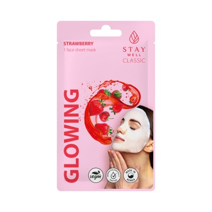 10x22g Stay Well CLASSIC MASK STRAWBERRY GLOWING Cofanetto Regalo  1 di 2 