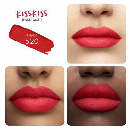  Guerlain KISSKISS TENDER MATTE Rossetto matte luminoso comfort 16 ore  1 di 3 