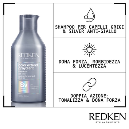 300 ML Redken COLOR EXTENDED GRAYDIANT Shampoo  1 di 3 