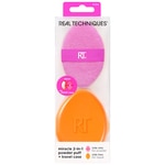 Real Techniques MIRACLE 2-IN-1 POWDER PUFF + TRAVEL CASE Puff per il Trucco Multiuso a Doppia Texture + Custodia da Viaggio 2 di 2 Puff per il Trucco Multiuso a Doppia Texture + Custodia da Viaggio