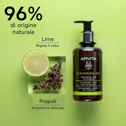 200 ML Apivita CLEANSING GEL Gel Purificante Viso  1 di 7 