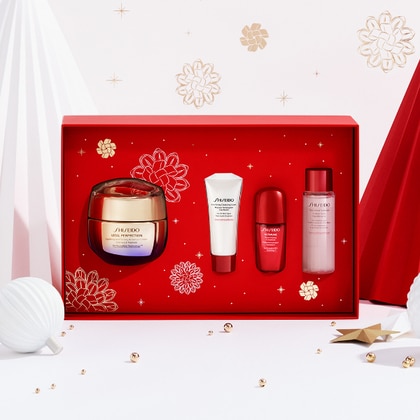 50ml+15ml+30ml+10ml+0,6ml Shiseido VITAL PERFECTION UPLIFTING AND FIRMING CREAM ADVANCED HOLIDAY KIT Cofanetto Regalo  1 di 3 