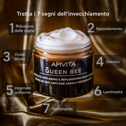 1 PCS Apivita QUEEN BEE Absolute Anti-Aging & Replenshing Night Cream  1 di 7 