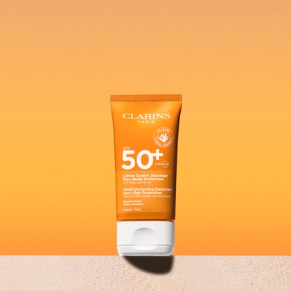 50 ML Clarins CRÈME SOLAIRE JEUNESSE Crema Solare Protezione Molto Alta SPF 50+  1 di 5 