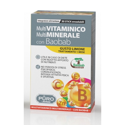 30x2,2g PURO BY FORHANS MULTIVITAMINICO E MULTIMINERALE + BAOBAB Integratore per il Benessere  1 di 1 