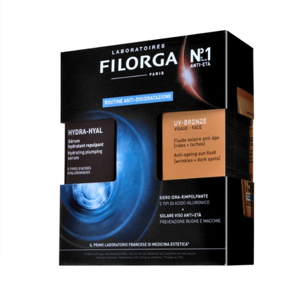 30ml+40ml Filorga COFANETTO SOLARE HYDRA HYAL + BRONZE FACE Cofanetto  1 di 3 