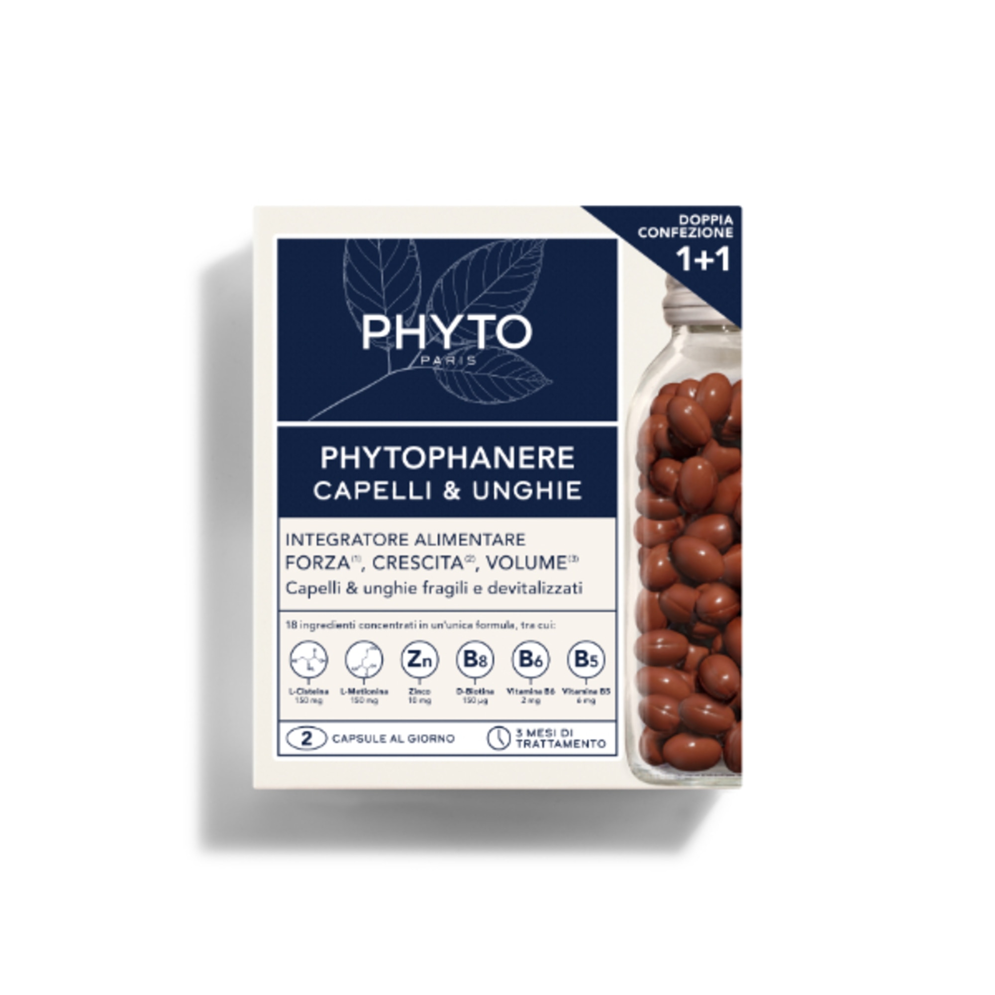 1 PCS Phyto PHYTOPHANERE Integratore Alimentare Per Capelli e Unghie 1 di 3