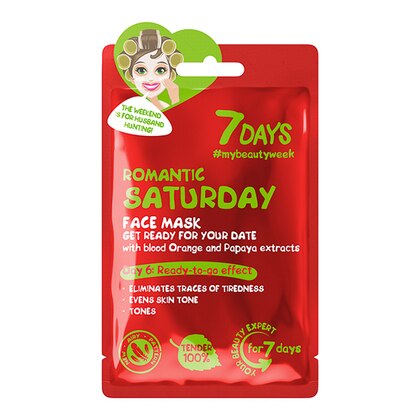 28 G 7Days SATURDAY Maschera Viso in Tessuto Romantic - Tonificante  1 di 1 