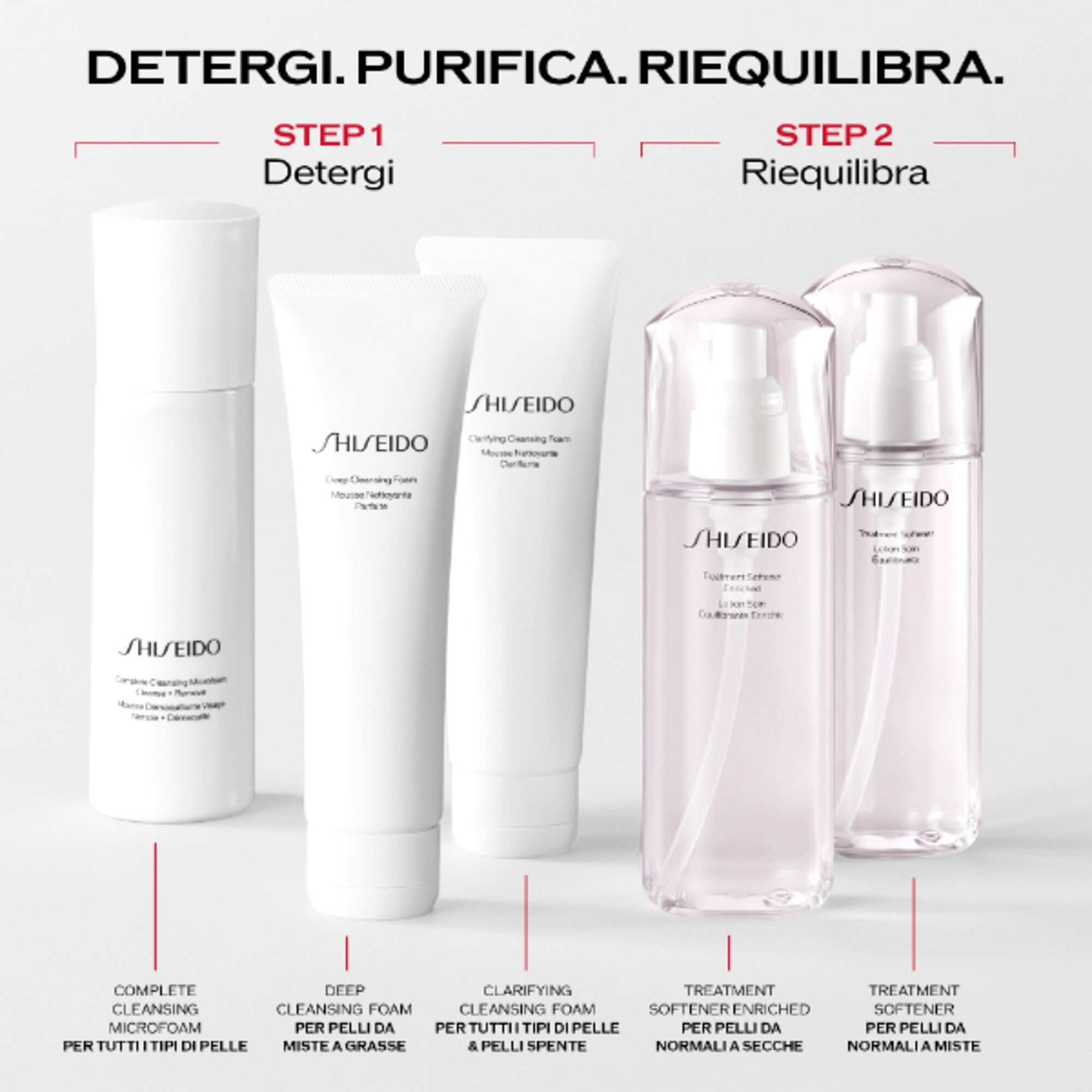 180 ML Shiseido COMPLETE CLEANSING MICROFOAM Detergente Schiumogena Viso per Tutti i Tipi di Pelle  5 di 7 Detergente Schiumogena Viso per Tutti i Tipi di Pelle