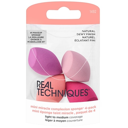  Real Techniques 4 MINI MIRACLE COMPLEXION SPONGES 4 Spugnette Mini Viso (Liquidi e Creme)  1 di 2 