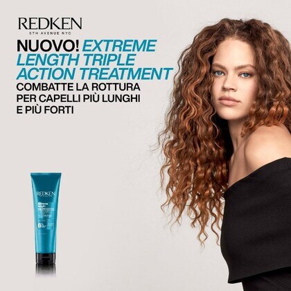 250 ML Redken EXTREME LENGHT TRIPLE ACTION TREATMENT Maschera per Capelli Lunghi  1 di 3 