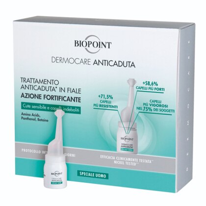 1 PCS Biopoint DERMOCARE ANTICADUTA Trattamento Uomo Anticaduta in Fiale  1 di 2 