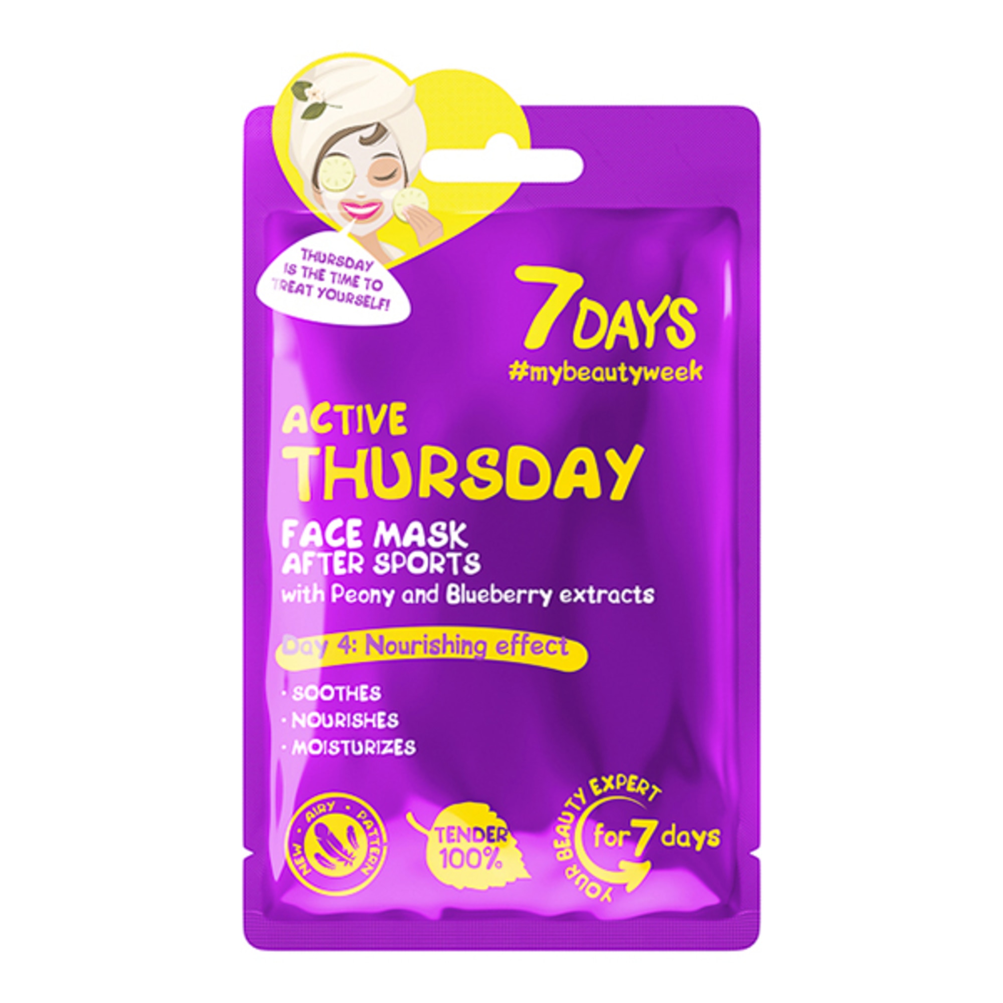 28 G 7Days THURSDAY Maschera Viso in Tessuto Active - Nutriente 1 di 1