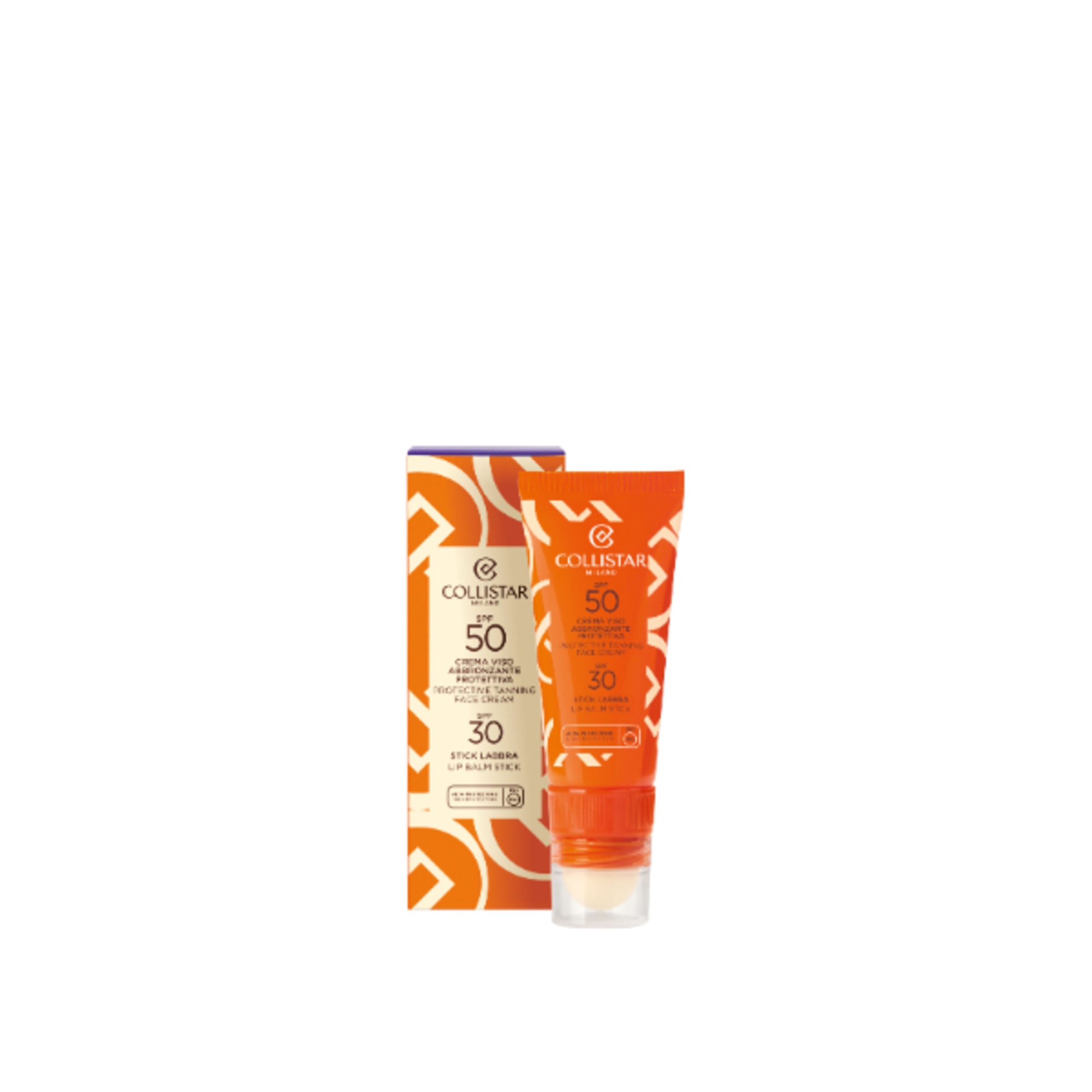 Crema Viso Abbronzante Protettiva SPF50 + Stick Labbra SPF30
