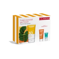 150ml+30ml+8ml Clarins I MIEI ESSENZIALI PER L'ESTATE Cofanetto Solare  1 di 2 