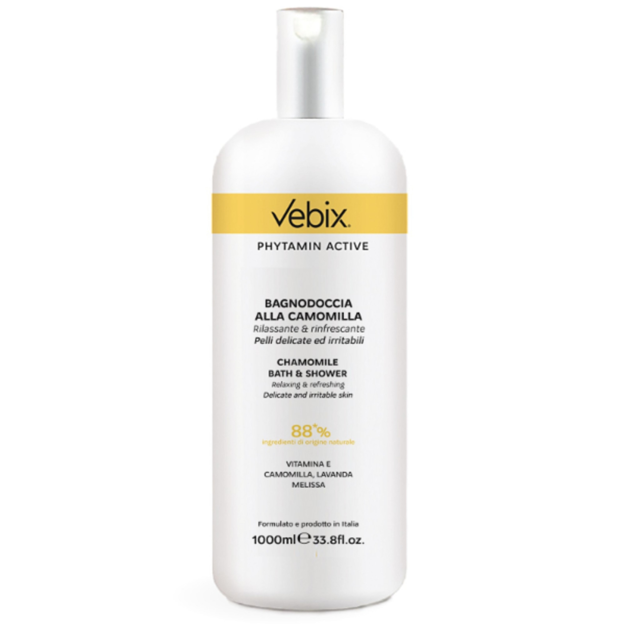 1000 ML Vebix PHYTAMIN Bagnodoccia alla Camomilla Rilassante e Rinfrescante 1 di 1