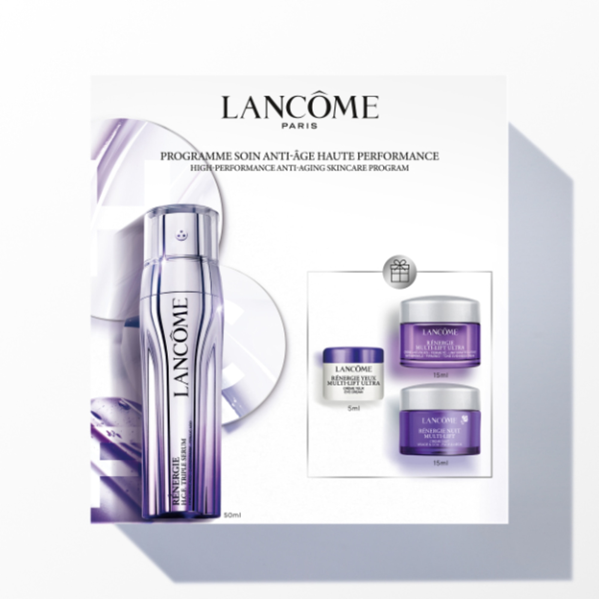 50ml+15ml+15ml+5ml Lancôme RÉNERGIE TRIPLE SERUM SET Cofanetto Regalo 1 di 2