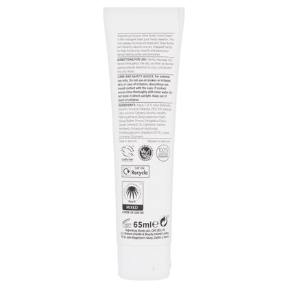 65 ML Superdrug Extracts SHEA BUTTER HAND CREAM Crema Mani al Burro di Karitè e Mandorla  1 di 2 