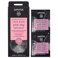 2x8ml Apivita EXPRESS PINK CLAY Maschera Viso  1 di 2 