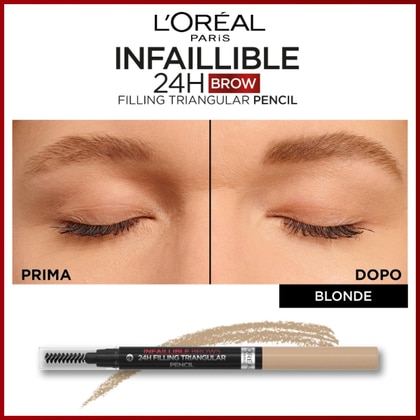  L'Oréal Paris INFAILLIBLE BROW XPERT Matita Sopracciglia Triangolare Riempitiva  1 di 3 