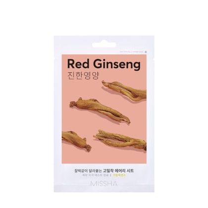 19 G MISSHA AIRY FIT SHEET MASK Maschera in Tessuto al Ginseng Rosso  1 di 1 