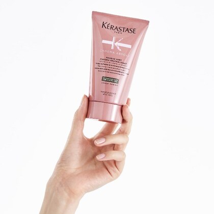 150 ML Kerastase CHROMA ABSOLUE Masque Vert Chroma Maschera neutralizzante anti-riflesso rossi  1 di 3 