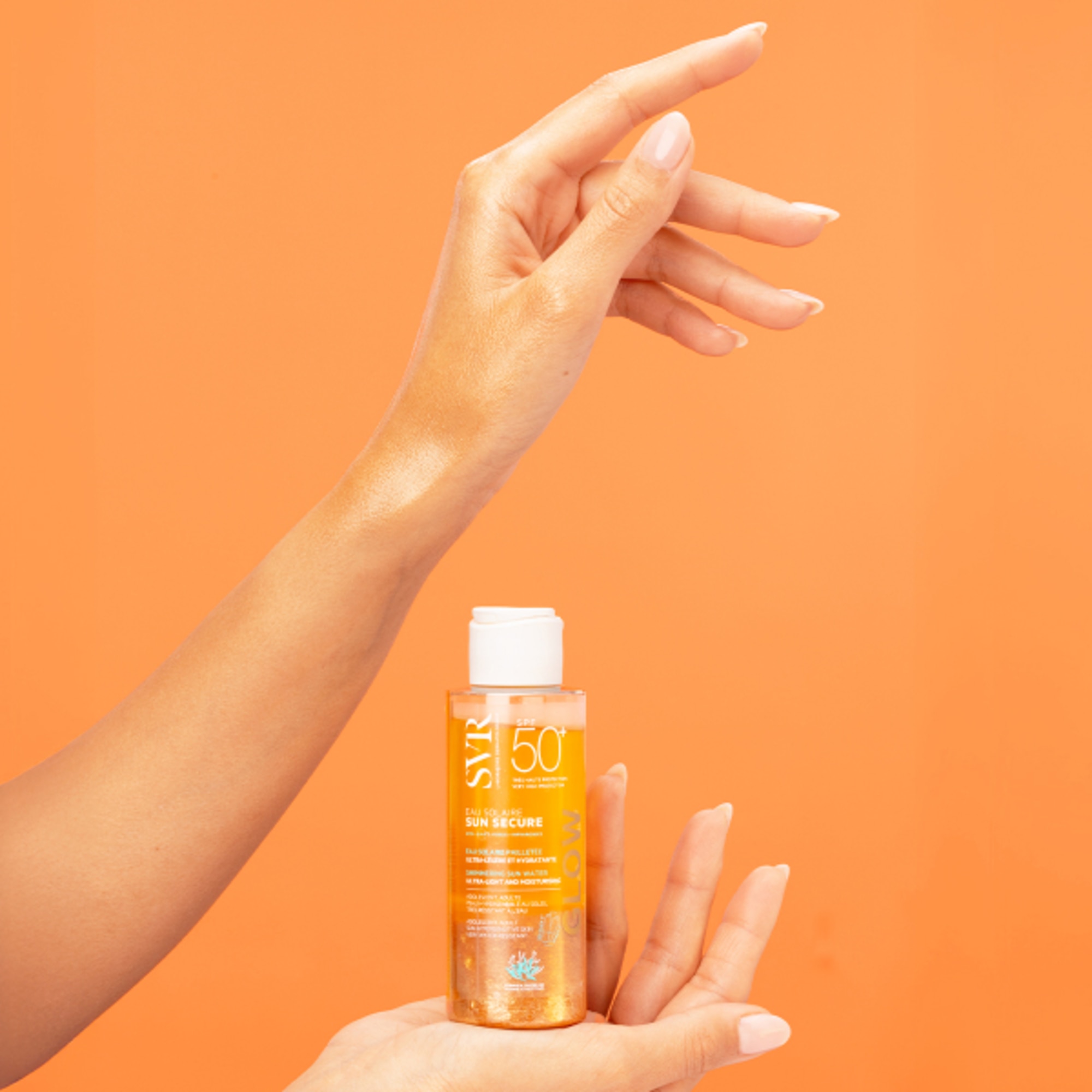 100 ML Svr SUN SECURE  Eau Solaire Glow  1 di 4 