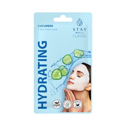 10x22g Stay Well CLASSIC MASK CUCUMBER HYDRATING Cofanetto Regalo  1 di 2 