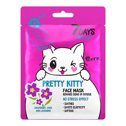 28 G 7Days PRETTY KITTY Maschera Viso in Tessuto  1 di 1 