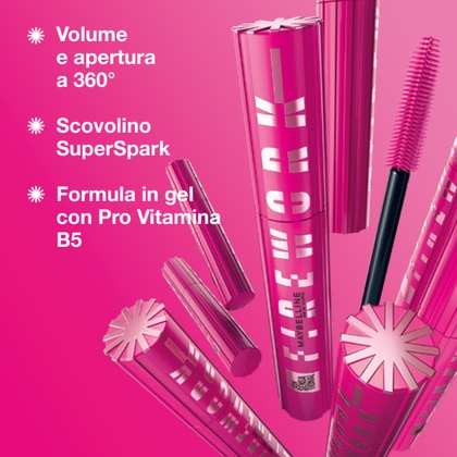 10 ML MAYBELLINE FIREWORK Mascara Ciglia Sensazionali Waterproof  1 di 8 