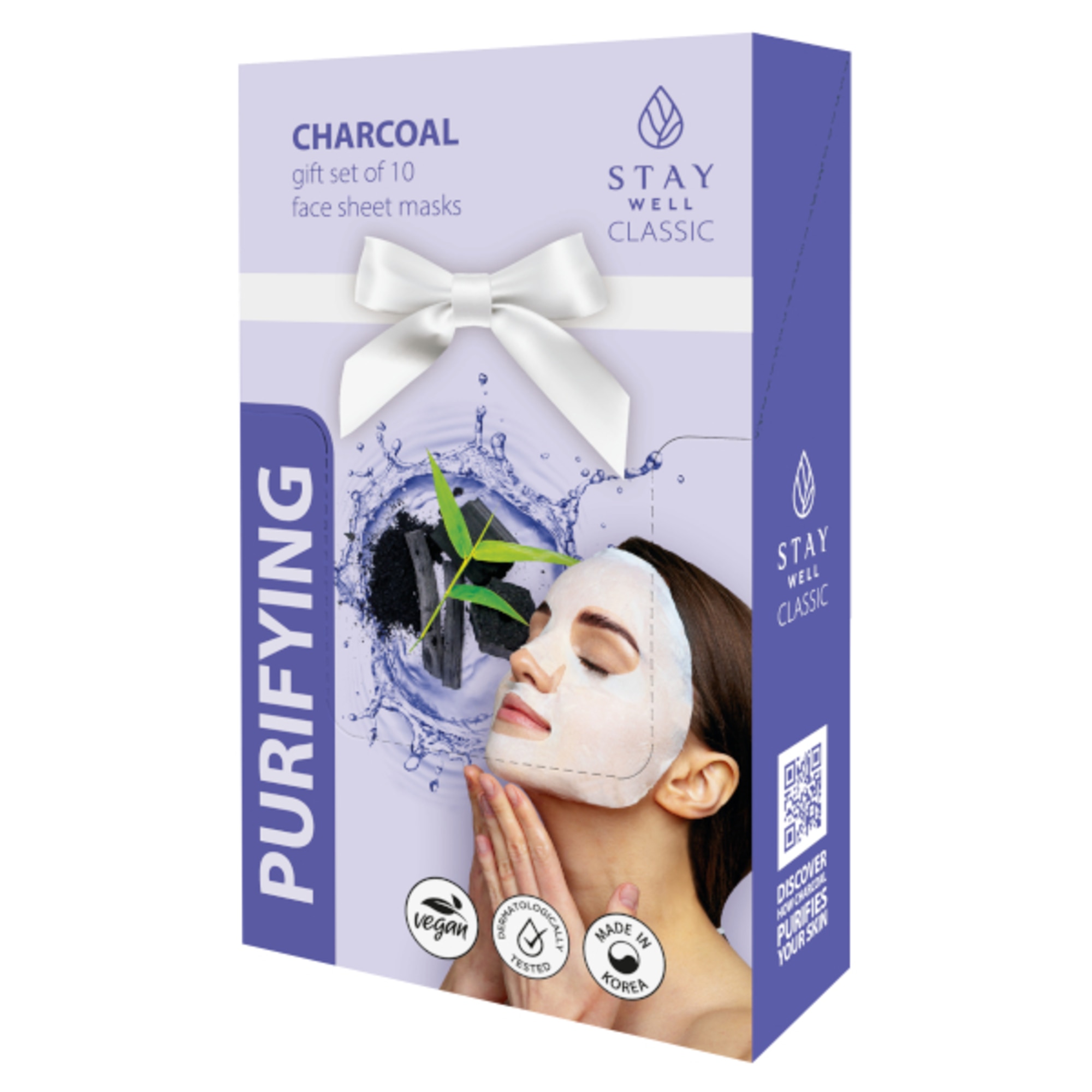 10x22g Stay Well CLASSIC MASK CHARCOAL PURIFYING Cofanetto Regalo 1 di 2