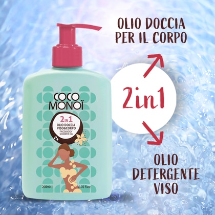 200 ML Coco Monoi 2 IN 1 OLIO DOCCIA VISO E CORPO Olio Doccia Viso e Corpo  1 di 3 