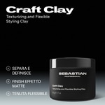 50 G Sebastian CRAFTY CLAY Pasta Rimodellante per Capelli 2 di 7 Pasta Rimodellante per Capelli