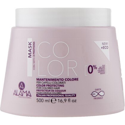 500 ML ALAMA PROFESSIONAL COLOR Maschera Mantenimento Colore per Capelli Colorati  1 di 1 