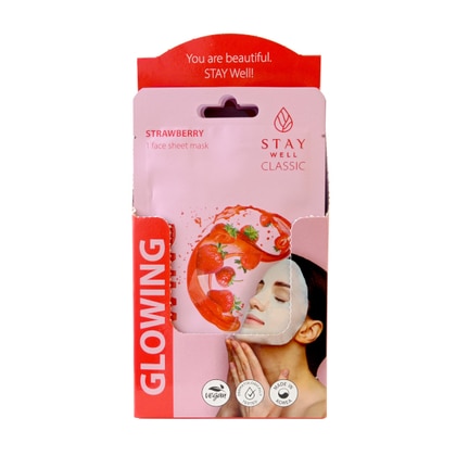 10x22g Stay Well CLASSIC MASK STRAWBERRY GLOWING Cofanetto Regalo  1 di 2 