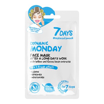 28 G 7Days MONDAY Maschera Viso in Tessuto Dynamic - Rinfrescante  1 di 1 