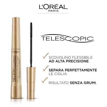 8,4 ML L'Oréal Paris TELESCOPIC Mascara Noir Classic  1 di 5 