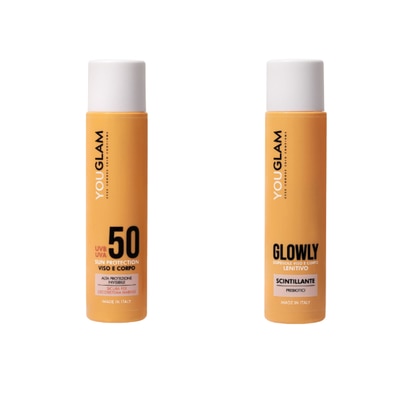 100ml+100ml YOUGLAM KIT SOLARE SPF 50+ Cofanetto Solare  1 di 3 