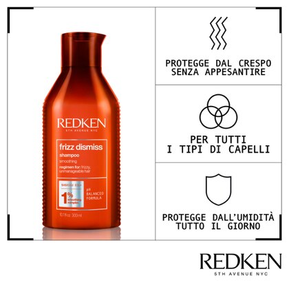 300 ML Redken FRIZZ DISMISS Shampoo  1 di 3 