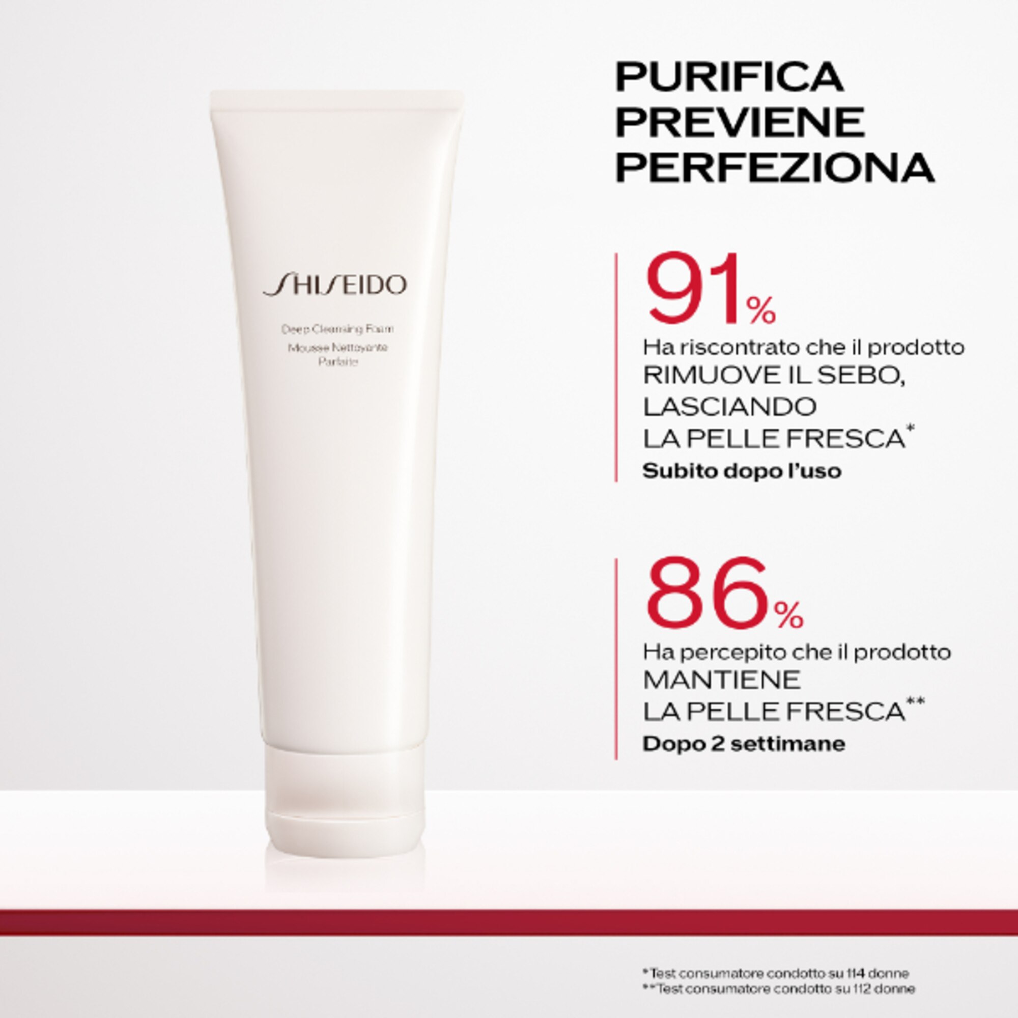 125 ML Shiseido DEEP CLEANSING FOAM Detergente Schiumogeno per il Viso Rinfrescante 4 di 8 Detergente Schiumogeno per il Viso Rinfrescante