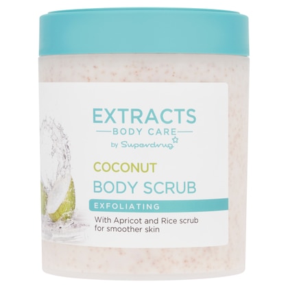 475 ML Superdrug Extracts COCONUT BODY SCRUB Scrub Corpo Esfoliante al Cocco 1 di 2