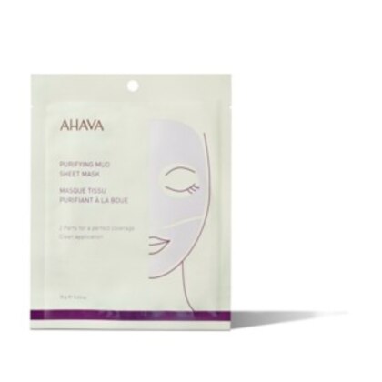 18 G Ahava PURIFYING MUD SHEET MASK Maschera In Tessuto  1 di 1 