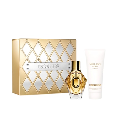 50ml+100ml Rabanne MILLION GOLD FOR HER Cofanetto Regalo  1 di 3 