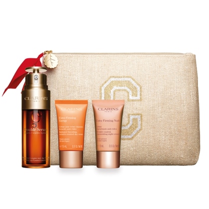 50ml+15ml+15ml Clarins VALUE PACK DOUBLE SERUM & EXTRA-FIRMING Cofanetto Regalo  1 di 3 