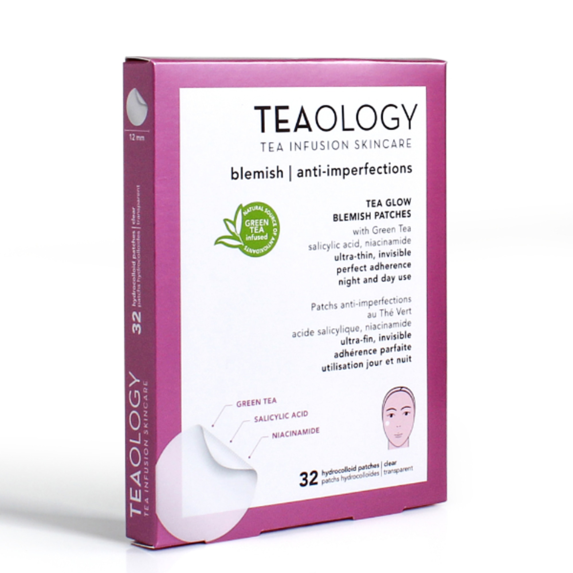 32 PCS Teaology TEA GLOW BLEMISH PATCH Patch Idrocolloidali Anti-Imperfezioni 1 di 1